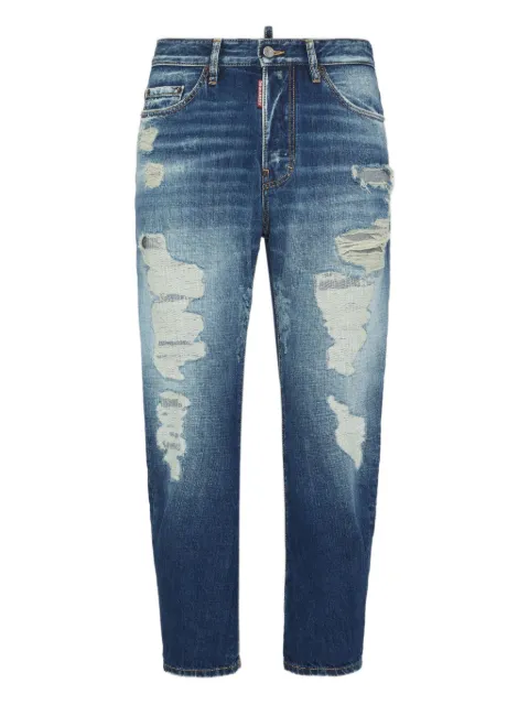 DSQUARED2 distressed tapered jeans Blue S74LB1752D30011