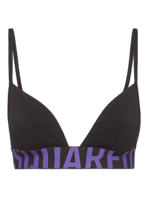 DSQUARED2 logo-band bralette Brown D8R105860ISA01