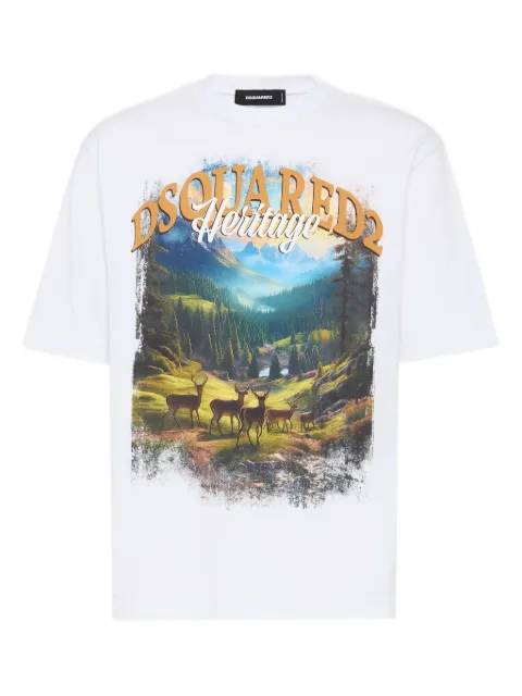 DSQUARED2 Canada graphic T-shirt White S74GD1467S24583