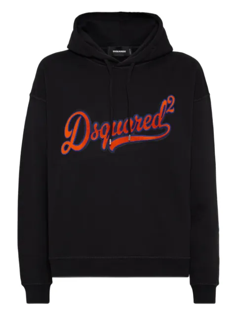DSQUARED2 logo-patch hoodie Black S74GU0898S25516