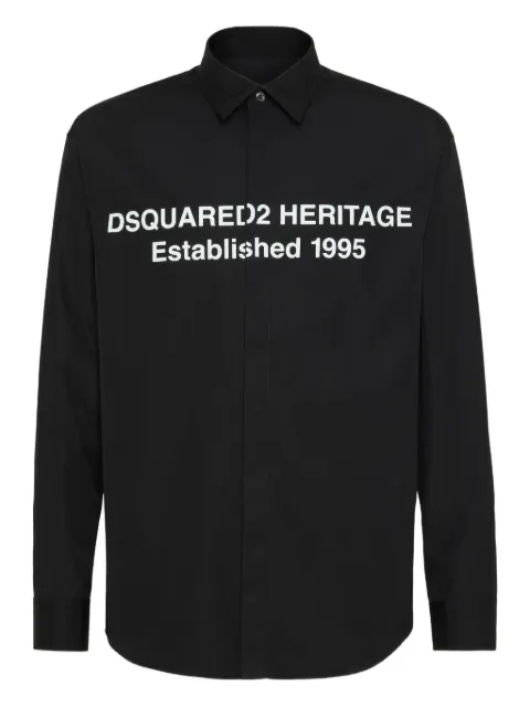 DSQUARED2 printed Heritage logo shirt Black S74DM0949S36275