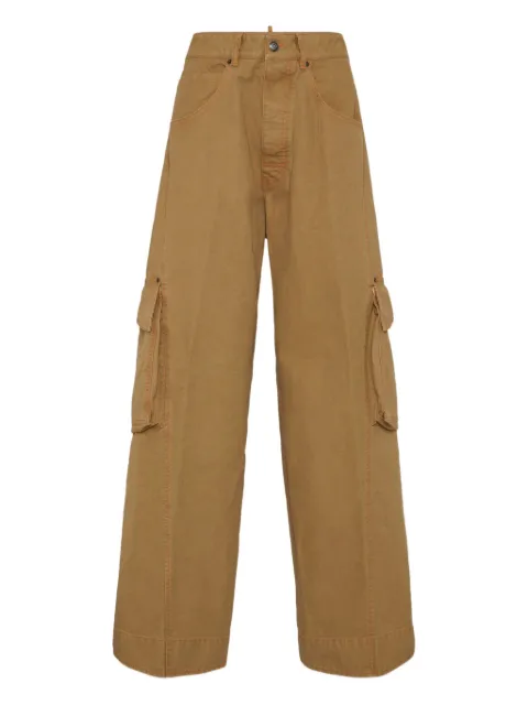 DSQUARED2 wide-leg cargo trousers Brown S80KA0055D35301