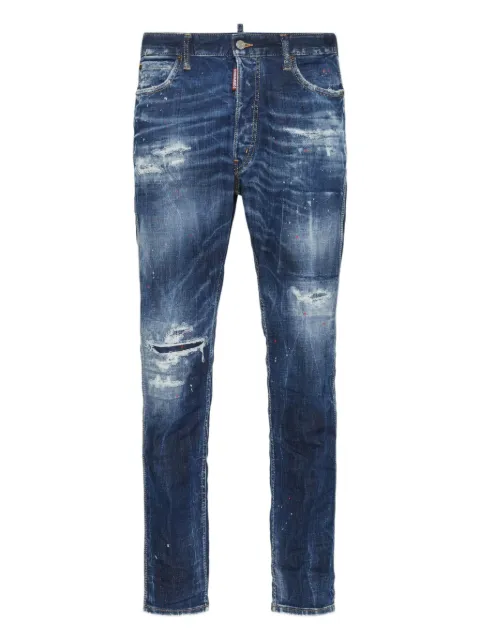 DSQUARED2 ripped washed jeans Blue S71LB1668D30010