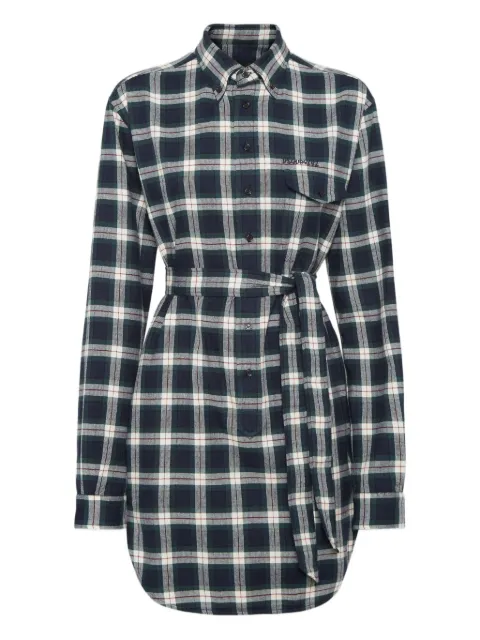 DSQUARED2 check-print shirt dress Blue S75CV0948D35307