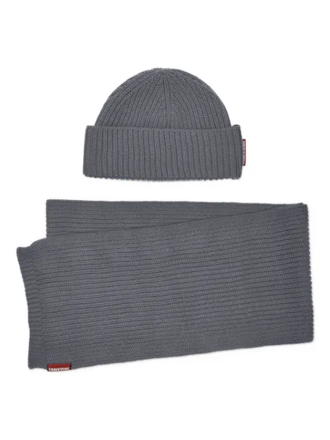 DSQUARED2 knit scarf beanie gift box Grey GBM000301W00001