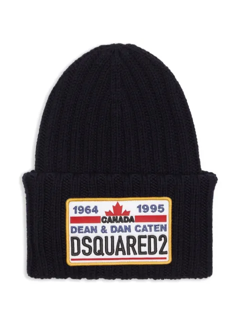 DSQUARED2 ribbed-knit beanie Black KNM019401W00306