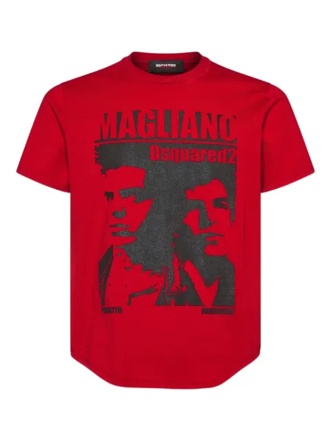 DSQUARED2 x Magliano graphic-print T-shirt Red S71GD1569D20035