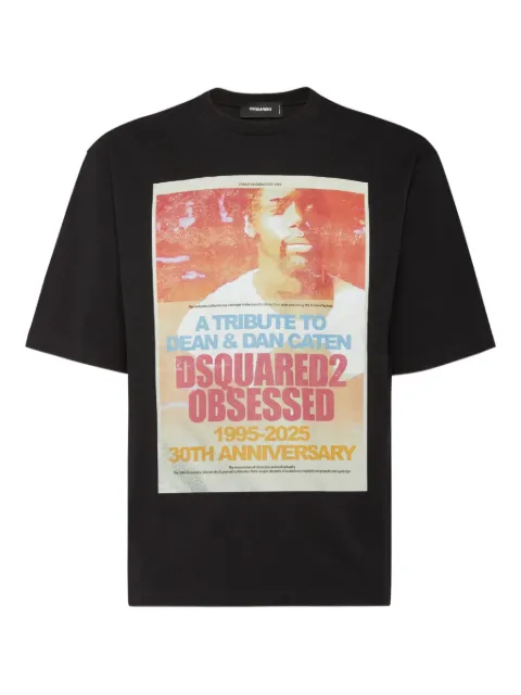 DSQUARED2 graphic-print T-shirt Black S71GD1587D20020