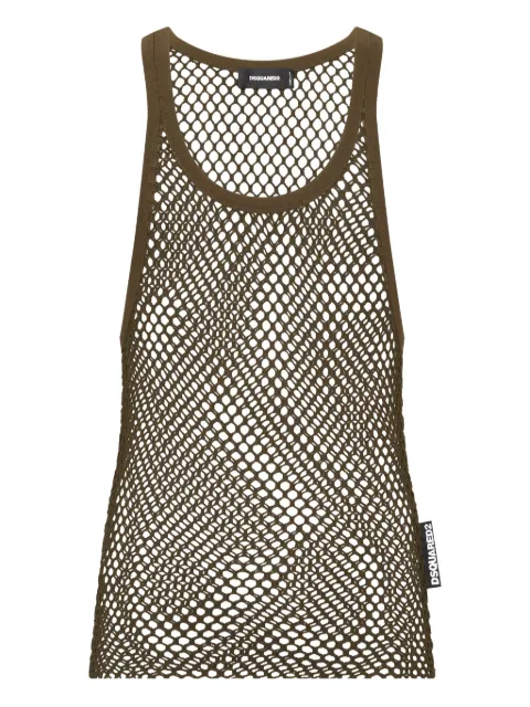 DSQUARED2 Vogatore mesh tank top Brown S71NL0105S23222