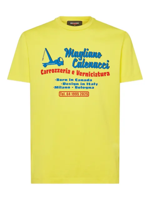 DSQUARED2 x Magliano printed T-shirt Yellow S71GD1594D20035