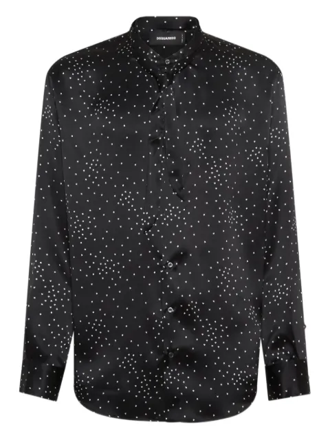 DSQUARED2 polka dot-print satin shirt Black S71DM0804D35389