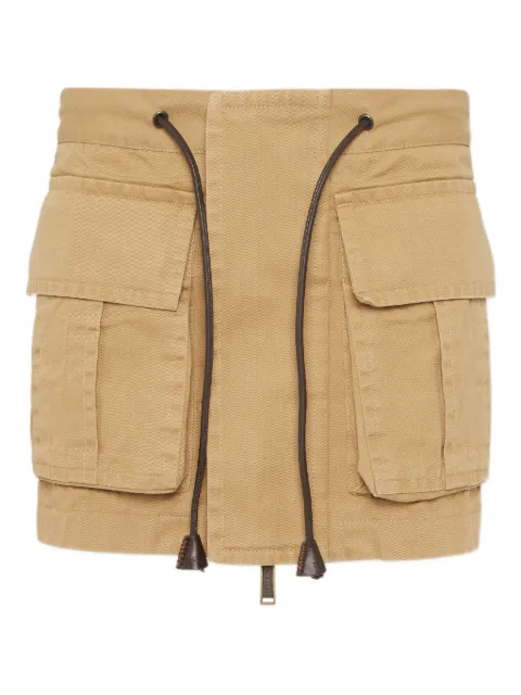 DSQUARED2 drawstring-waist mini skirt Brown S75MA0996D35264