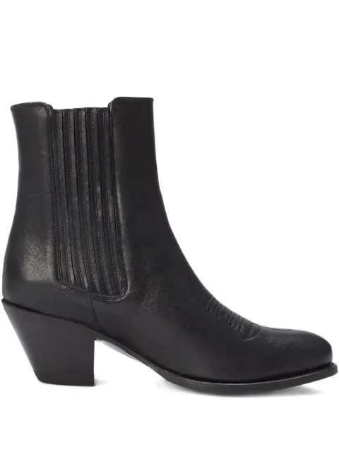 Polo Ralph Lauren 70mm Chelsea Western ankle boots Black 818932481001