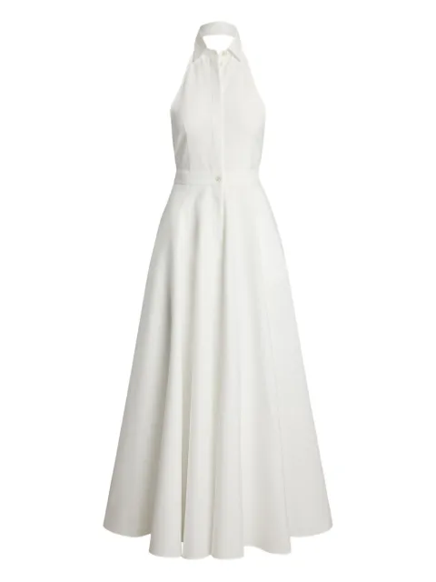 Ralph Lauren Collection halterneck shirt dress White 290P01978001