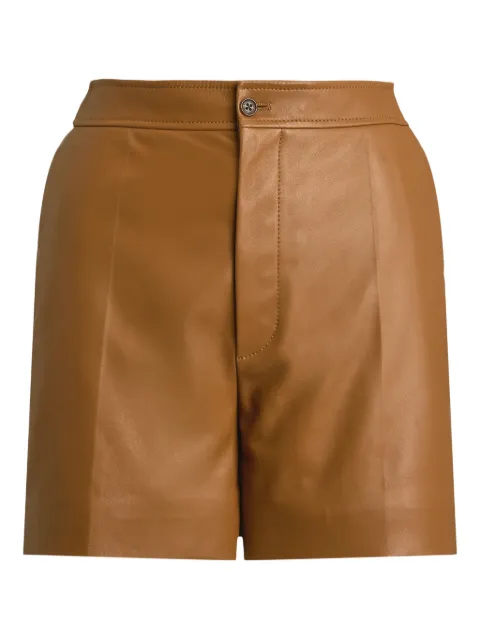 Ralph Lauren Collection tailored leather shorts Brown 290P00914001