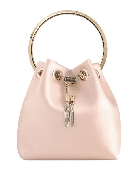 Jimmy Choo Bon Bon circular-handle bucket bag Pink BONBONFUQ