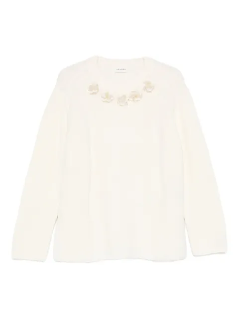 P.A.R.O.S.H. bead-embellished sweater Neutrals LADYBLUMD540934R