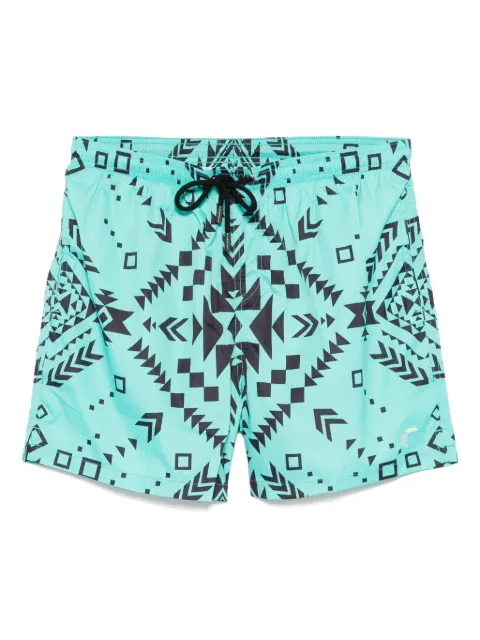TOOCO graphic-print swim shorts Green CLBOHANA
