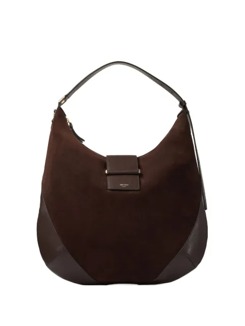 Jimmy Choo medium Bar suede shoulder bag Brown BARHOBOMEQW