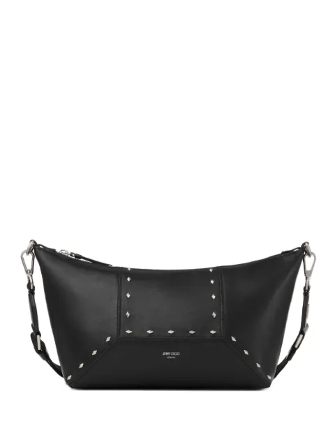 Jimmy Choo diamond-studded zip shoulder bag Black DIAMONDZIPXBODYBOJ
