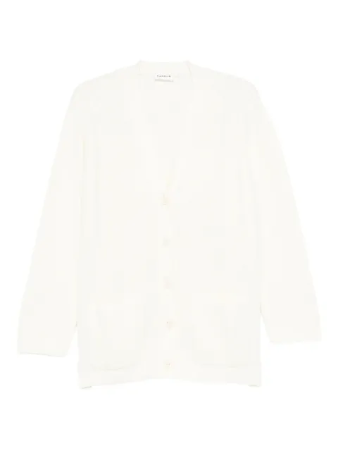 P.A.R.O.S.H. ribbed patch-pocket cardigan White LADYBLUMD520798