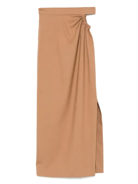 Max Mara virgin-wool skirt Brown 2511101123600