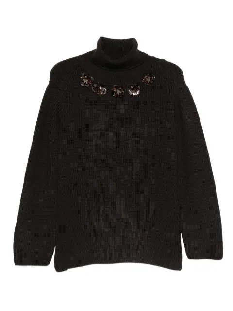 P.A.R.O.S.H. roll-neck sequin-embellished sweater Brown LADYBLUMD512950R