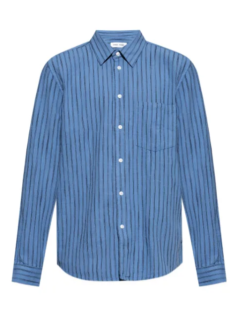 SAMSOE SAMSOE striped shirt Blue M22100012