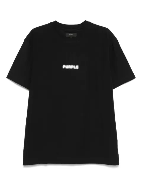 Purple Brand logo-print T-shirt Black P104TBPW325