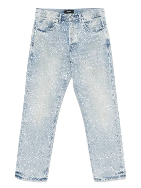 Purple Brand rhinestone-embellished jeans Blue P011CDHL325