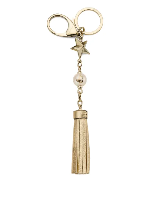 Jimmy Choo star-tassel keyring Gold JCSTARTASSELCHARMIMP