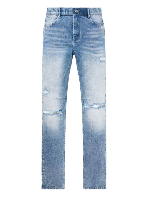 RTA Bryant cross-print skinny jeans Blue MF23D671B1205RPMDB