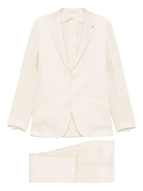 Tagliatore linen two-button suit Neutrals 2SMC22B01340021EA812
