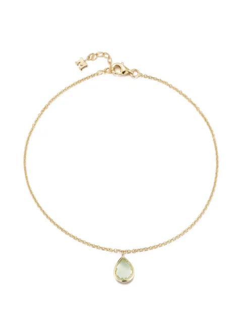 Mateo pink-amethyst anklet bracelet Gold 14KTGREENAMETHYSTPEARANKLET