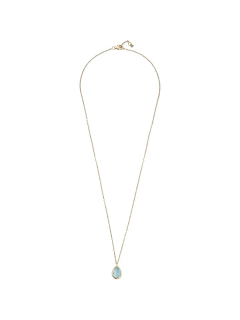 Mateo blue-topaz necklace Gold 14KTBLUETOPAZBEZELPEARDROPNECKLACE