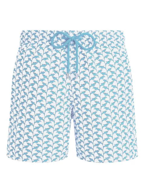 Vilebrequin Net Sharks swim shorts White MOOCB101
