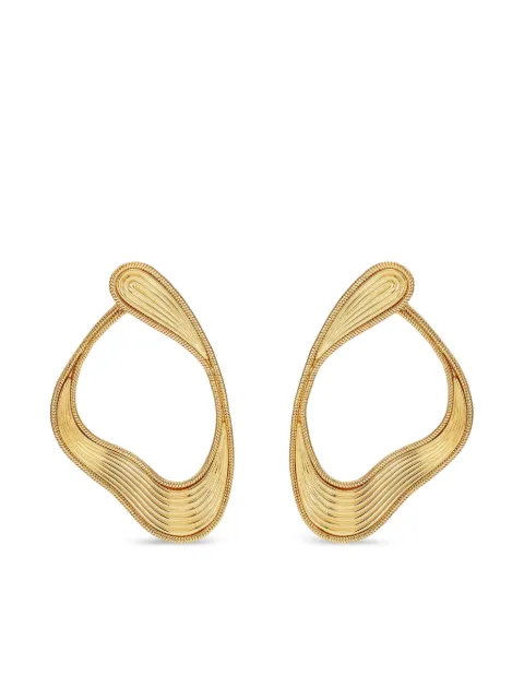 Fernando Jorge 18K yellow gold medium Stream Lines loop earrings Gold 43202670200000