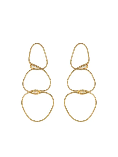 Fernando Jorge 18K yellow gold Fluid diamond earrings Gold 43202190210000