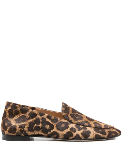 Dear Frances animal-print loafers Brown GIO07