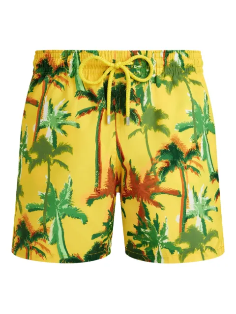 Vilebrequin Palms Offset swim shorts Yellow MAHCJ323