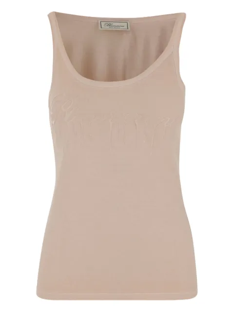 Blumarine cotton tank top Neutrals 4T072A