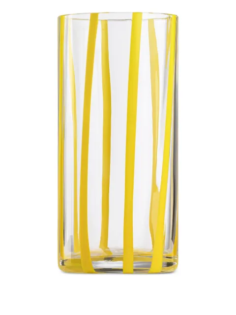 NasonMoretti Cyrcus glass striped highball (7cm x 14,6cm) Yellow CYRCUSWAGGCNRI