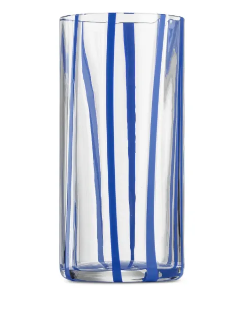 NasonMoretti Cyrcus striped glass highball (7cm x 14,6cm) Blue CYRCUSWABOCNRI