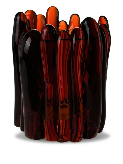 Alexa Lixfeld Antho glass sculptured vase (23cm) Brown 052423