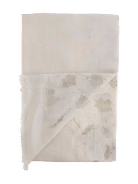 Faliero Sarti frayed-edge scarf Neutrals 203594400