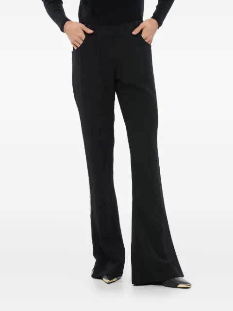 Balmain rhinestone-embellished flared trousers Black VF0PP030VA00
