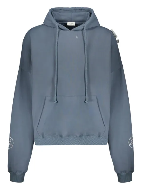 Isabella 1985 graphic-print cotton hoodie Grey IS81VAR233