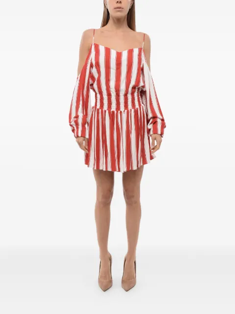 Balmain striped mini dress Pink XF2RR045VC18
