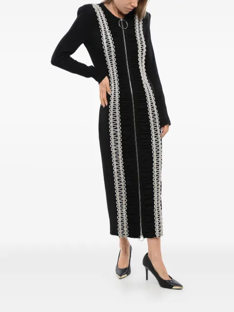 Balmain crystal-embellished midi dress Black WF0RR170P100