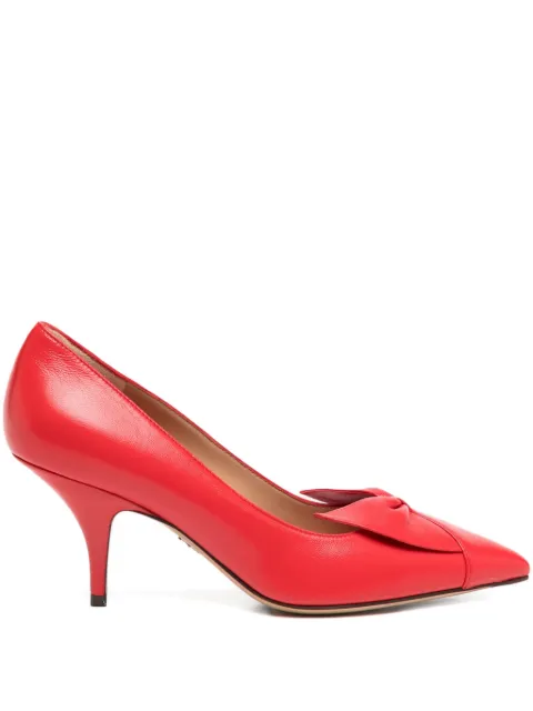 Ferragamo 70mm bow pumps Red 786901